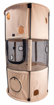 Pet Life ® 'Climber-Tree' Play-Active Travel Collapsible Lightweight Kitty Cat Tree House Lounger