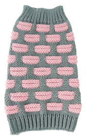 Pet Life ® Fashion Weaved Heavy Knit Designer Ribbed Turtle Neck Dog Sweater