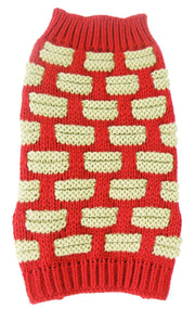 Pet Life ® Fashion Weaved Heavy Knit Designer Ribbed Turtle Neck Dog Sweater