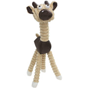 Pet Life ® 'Giraffe Cow' All Natural Recyclable Jute Rope and Squeak Chew Pet Dog Toy