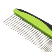 Pet Life ® Grip Ease' Wide and Narrow Tooth Grooming Pet Comb
