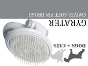 Pet Life ® 'Gyrater' Swivel Travel Soft Grooming Pet Pin Brush