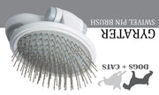 Pet Life ® 'Gyrater' Travel Swivel Pet Grooming Pin Brush