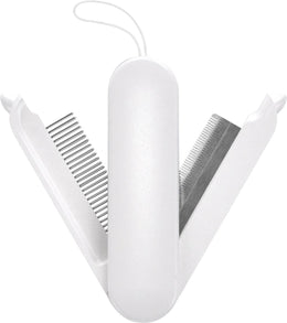 Pet Life ® 'JOYNE' Multi-Functional 2-in-1 Swivel Travel Grooming Comb and Deshedder