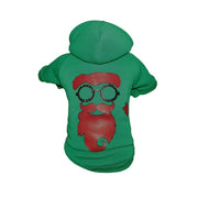 Pet Life ® LED Lighting 'Cool Santa Shades' Hooded Dog Costume Sweater w/ Included Batteries