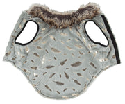 Pet Life ® Luxe 'Gold-Wagger' Gold-Leaf Fashion Designer Fur Dog Coat