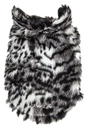 Pet Life ®  Luxe 'Paw Dropping' Designer Gray-Scale Tiger Pattern Mink Fur Dog Coat