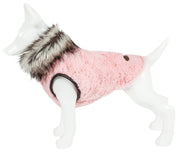 Pet Life ®  Luxe 'Pinkachew' Charming Fashion Mink Fur Dog Coat