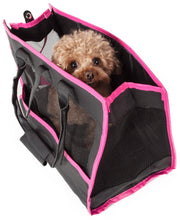 Pet Life ® 'Posh Paw' Elegant Leatherette Designer Fashion Travel Pet Dog Carrier Tote
