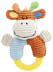 Pet Life ® 'Ring-O-Round' Plush Squeaking and Rubber Teething Newborn Puppy Dog Toy