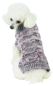 Pet Life ® 'Royal Bark' Heavy Cable Knitted Designer Fashion Dog Sweater