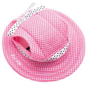 Pet Life ®  'Sea Spot Sun' UV Protectant Adjustable Fashion Mesh Brimmed Dog Hat Cap
