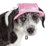 Pet Life ®  'Sea Spot Sun' UV Protectant Adjustable Fashion Mesh Brimmed Dog Hat Cap