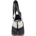 Load image into Gallery viewer, Pet Life ® 'Tote n' Boater' Trendy Spotted Designer Fashion Travel Pet Dog Carrier
