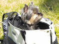 Load image into Gallery viewer, Pet Life ® 'Tote n' Boater' Trendy Spotted Designer Fashion Travel Pet Dog Carrier
