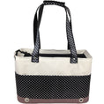 Load image into Gallery viewer, Pet Life ® 'Tote n' Boater' Trendy Spotted Designer Fashion Travel Pet Dog Carrier
