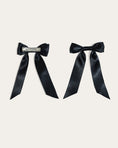 Load image into Gallery viewer, Petite Bow Clips - Midnight
