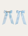 Load image into Gallery viewer, Petite Bow Clips - Sky

