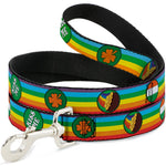 Dog Leash - St. Pat's Rainbow/Coins