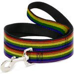 Dog Leash - Rainbow Stripe Painted