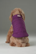 Load image into Gallery viewer, Reversible Dog Vest Jacket - Purple Caramel
