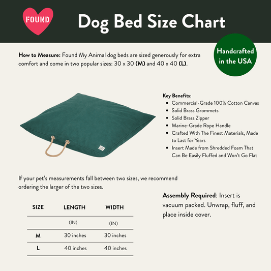 Dog Beds Premium Pine Waxed Cotton Canvas Dog Bed