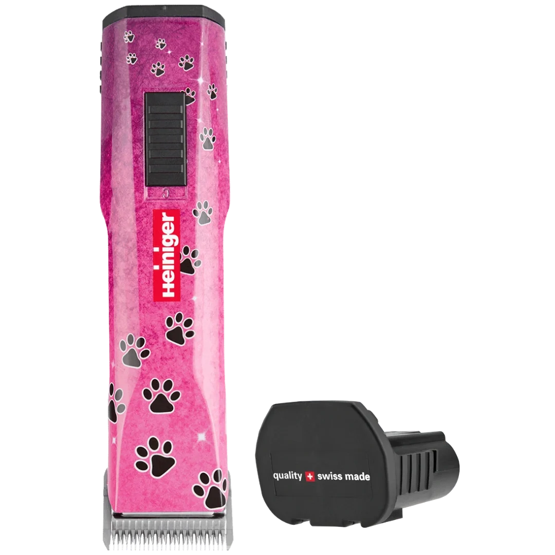 Pet Pink Paws Saphir Cordless Clipper with One Battery by Heiniger