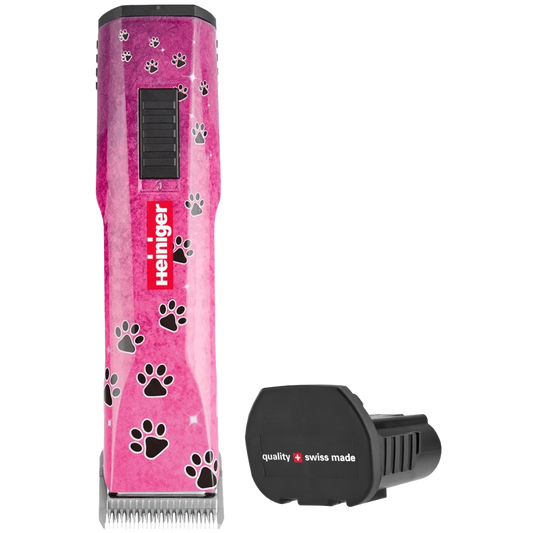 Pet Pink Paws Saphir Cordless Clipper with One Battery by Heiniger