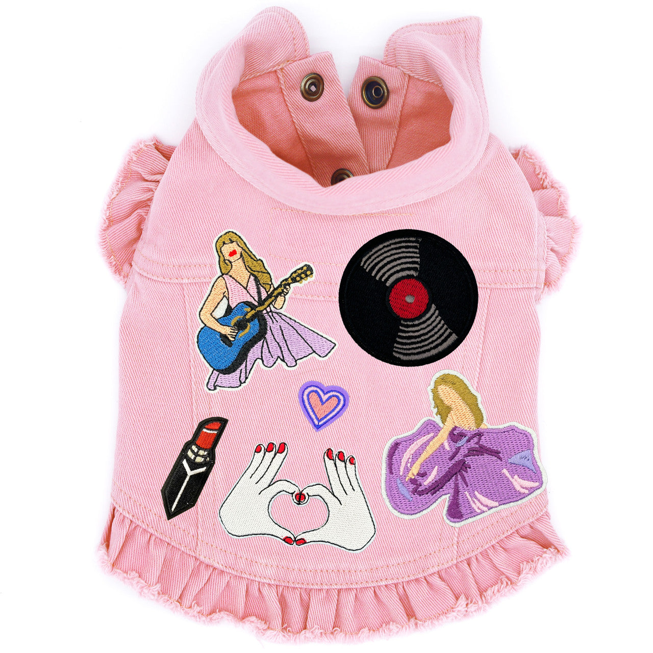 Swiftie Inspired #3 Denim Dog Jacket alternate view