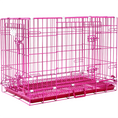 Load image into Gallery viewer, 24-42" Collapsible Pink Dog Crate RED24-42
