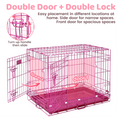 Load image into Gallery viewer, 24-42" Collapsible Pink Dog Crate RED24-42

