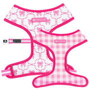Frenchie Duo Reversible Harness - Pink Bows