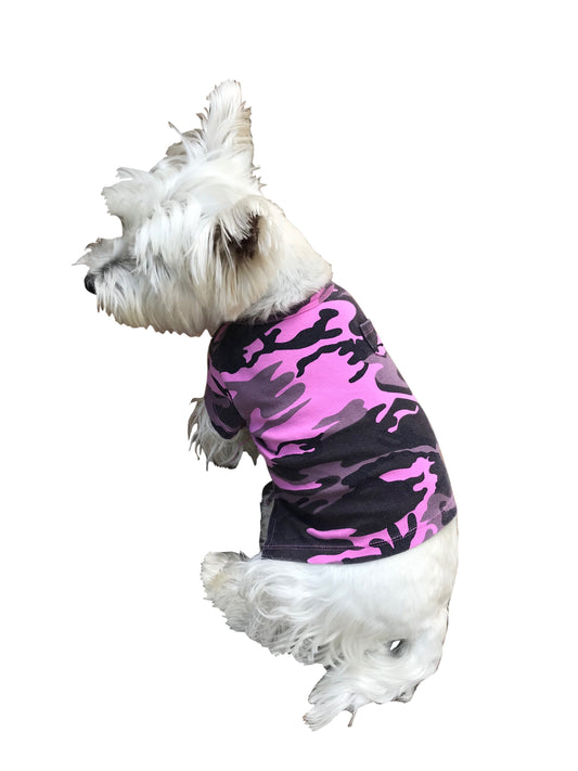 Pink Camo Tee with Pocket