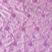 Blanket, Embroidered Roses in Pale Pink 