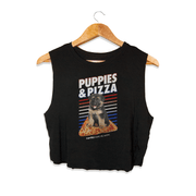 Puppies & Pizza Crop Top | Custom Dog Lover Shirt | Gift for Dog Moms