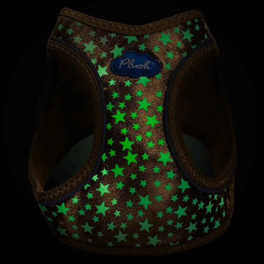 Plush Step In Glitter Glow Harness - Gold