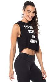 Puppies Make Me Happy | Crop Top Gift For Dog Lovers