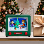 Kurt Adler 6-Inch Battery Operated Peanuts© Outdoor Scene Musical TV Table Piece