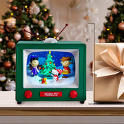 Kurt Adler 6-Inch Battery Operated Peanuts Outdoor Scene Musical Tv Table Piece