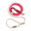 Load image into Gallery viewer, Scarlet Cotton Rope Dog Leash | Italian Solid Bronze Bolt Snaps, Adjustable | Found My Animal
