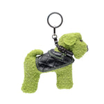 Custom fabric dog keychain charm
