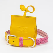Dog Poop Bag Holder Yellow/Pink
