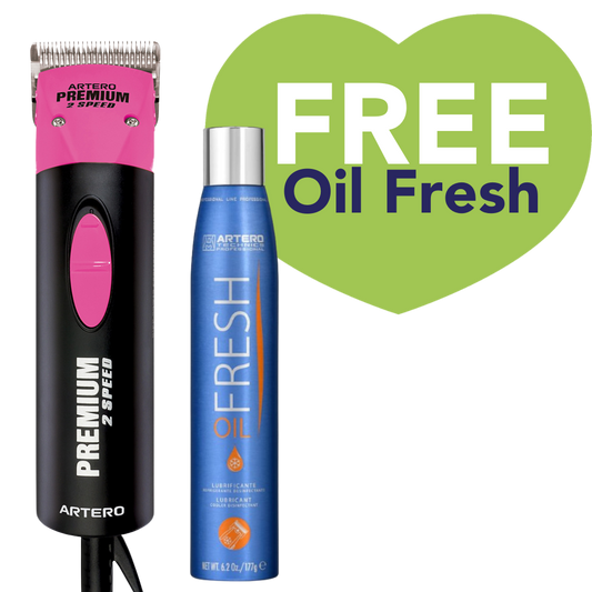 Premium Pink Professional Grooming Two Speed Clipper by Artero
