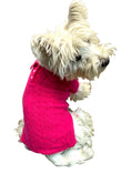 Load image into Gallery viewer, Luxury Preppy Cable Polo Sweater, Fuchsia
