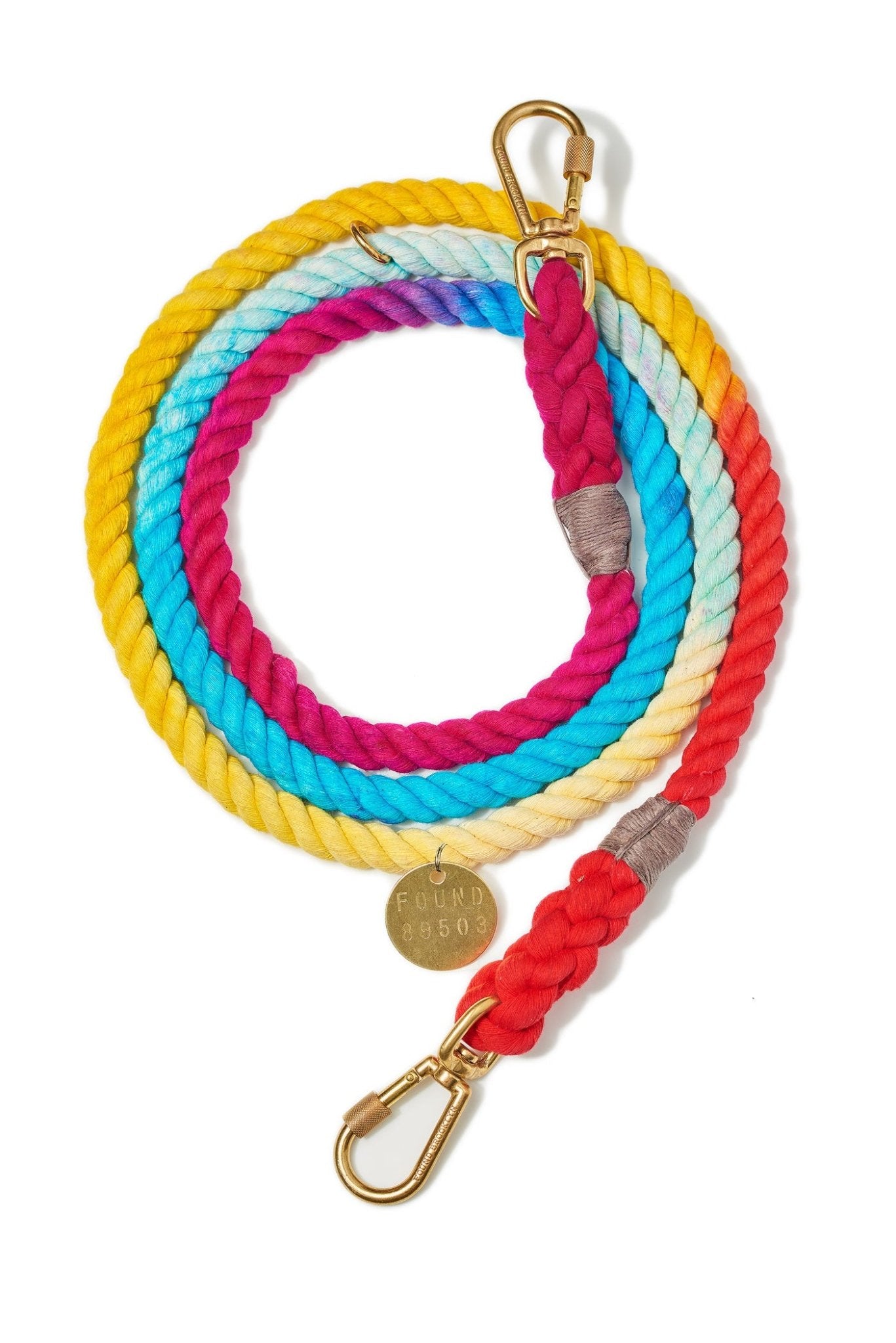 Shop Leashes Premium Prismatic Cotton Rope Dog Leash | Adjustable | Found My Animal