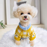 Floral Plaid Dog Sweater