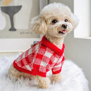 Floral Plaid Dog Sweater
