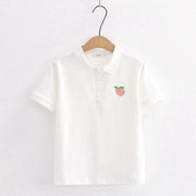 Peach Embroidery Shirt 