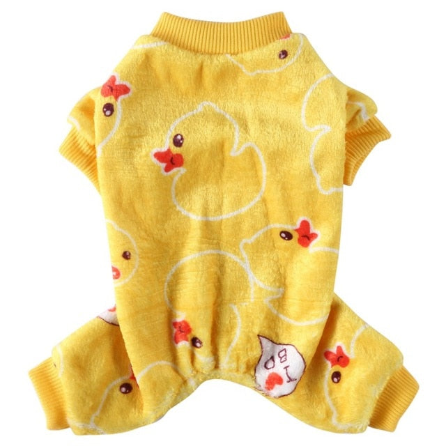 Yellow Rubber Ducky Onesie Dog PJs - Southlake Paws