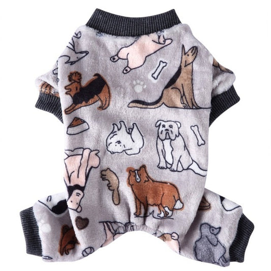 Gray Doggy Play Onesie Dog PJs